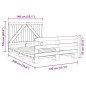 vidaXL Estructura de cama con cabecero madera maciza pino 140x200 cm
