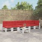 vidaXL Cojines para palés 7 piezas tela rojo vidaXL Cojines para palés 7 piezas tela rojo