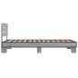 vidaXL Estructura cama madera ingeniería metal gris Sonoma 90x200 cm vidaXL Estructura cama madera ingeniería metal gris Sonoma 90x200 cm