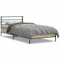 vidaXL Estructura cama madera ingeniería metal roble Sonoma 90x190 cm vidaXL Estructura cama madera ingeniería metal roble Sonoma 90x190 cm