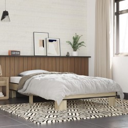 vidaXL Estructura cama madera ingeniería metal roble Sonoma 90x190 cm