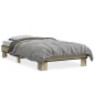 vidaXL Estructura cama madera ingeniería metal roble Sonoma 90x190 cm vidaXL Estructura cama madera ingeniería metal roble Sonoma 90x190 cm