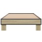 vidaXL Estructura cama madera ingeniería metal roble Sonoma 90x190 cm vidaXL Estructura cama madera ingeniería metal roble Sonoma 90x190 cm