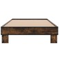vidaXL Estructura cama madera ingeniería metal roble ahumado 90x200 cm vidaXL Estructura cama madera ingeniería metal roble ahumado 90x200 cm