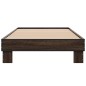 vidaXL Estructura cama madera ingeniería metal roble marrón 90x200 cm vidaXL Estructura cama madera ingeniería metal roble marrón 90x200 cm