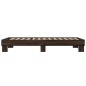 vidaXL Estructura cama madera ingeniería metal roble marrón 90x200 cm vidaXL Estructura cama madera ingeniería metal roble marrón 90x200 cm