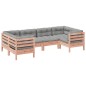 vidaXL Set de sofás jardín 6 pzas con cojines madera abeto Douglas vidaXL Set de sofás jardín 6 pzas con cojines madera abeto Douglas