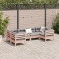 vidaXL Set de sofás jardín 6 pzas con cojines madera abeto Douglas vidaXL Set de sofás jardín 6 pzas con cojines madera abeto Douglas