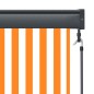 vidaXL Estor enrollable de exterior blanco y naranja 80x250 cm vidaXL Estor enrollable de exterior blanco y naranja 80x250 cm