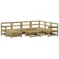 vidaXL Juego de sofás de jardín 8 pzas madera de pino impregnada vidaXL Juego de sofás de jardín 8 pzas madera de pino impregnada
