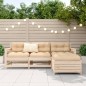 vidaXL Juego de sofás de jardín 4 pzas madera maciza de pino vidaXL Juego de sofás de jardín 4 pzas madera maciza de pino