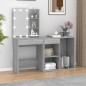 vidaXL Tocador con LED y armario madera contrachapada gris Sonoma vidaXL Tocador con LED y armario madera contrachapada gris Sonoma