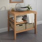 vidaXL Mueble de lavabo con 2 cestas madera teca maciza 74x45x75 cm vidaXL Mueble de lavabo con 2 cestas madera teca maciza 74x45x75 cm