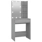 vidaXL Tocador con LED y armario madera contrachapada gris Sonoma vidaXL Tocador con LED y armario madera contrachapada gris Sonoma