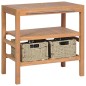 vidaXL Mueble de lavabo con 2 cestas madera teca maciza 74x45x75 cm vidaXL Mueble de lavabo con 2 cestas madera teca maciza 74x45x75 cm