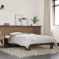 vidaXL Estructura cama madera ingeniería metal roble marrón 75x190 cm