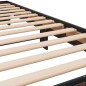vidaXL Estructura cama madera ingeniería metal roble marrón 75x190 cm