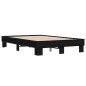 vidaXL Estructura de cama madera de ingeniería y metal negro 140x190cm vidaXL Estructura de cama madera de ingeniería y metal negro 140x190cm