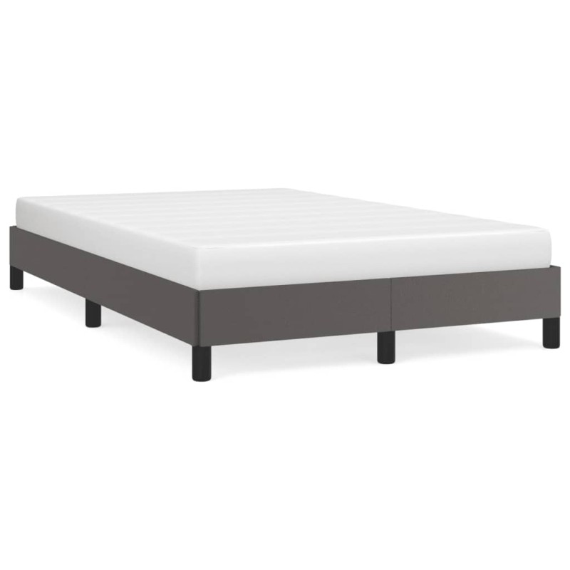 vidaXL Estructura de cama cuero sintético gris 120x190 cm vidaXL Estructura de cama cuero sintético gris 120x190 cm