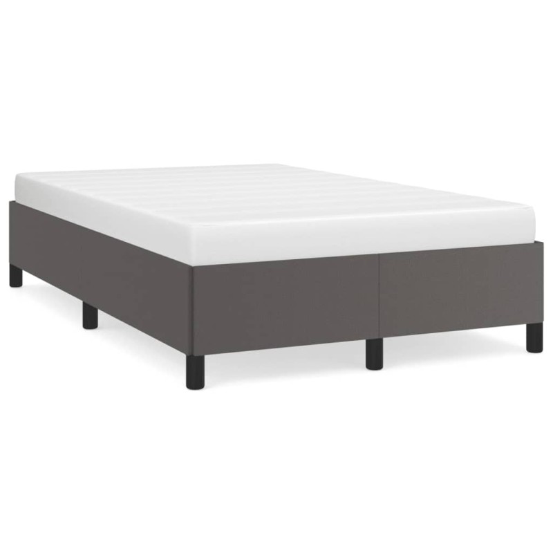 vidaXL Estructura de cama cuero sintético gris 120x190 cm vidaXL Estructura de cama cuero sintético gris 120x190 cm