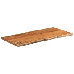 vidaXL Tablero rectangular madera de acacia borde vivo 80x40x2,5 cm