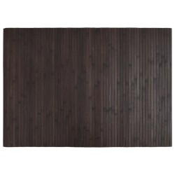 vidaXL Alfombra rectangular bambú marrón oscuro 70x100 cm