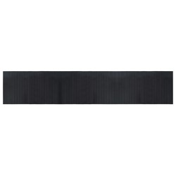 vidaXL Alfombra rectangular bambú negro 60x300 cm