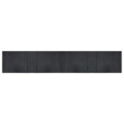 vidaXL Alfombra rectangular bambú gris 70x400 cm