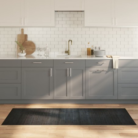 vidaXL Alfombra rectangular bambú gris 70x200 cm