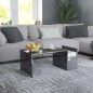 vidaXL Mesa de centro madera contrachapada gris brillante 90x45x35 cm vidaXL Mesa de centro madera contrachapada gris brillante 90x45x35 cm