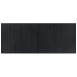 vidaXL Alfombra rectangular bambú negro 80x200 cm