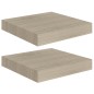 vidaXL Estantes flotantes de pared 2 uds MDF roble 23x23,5x3,8 cm vidaXL Estantes flotantes de pared 2 uds MDF roble 23x23,5x3,8 cm