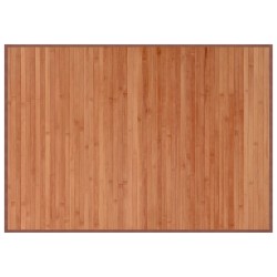 vidaXL Alfombra rectangular bambú marrón 70x100 cm