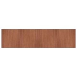 vidaXL Alfombra rectangular bambú marrón 100x400 cm