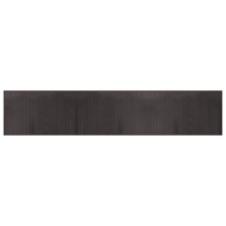 vidaXL Alfombra rectangular bambú marrón oscuro 60x300 cm