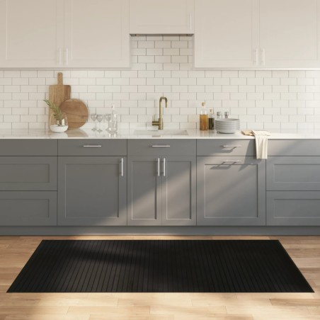 vidaXL Alfombra rectangular bambú negro 100x200 cm