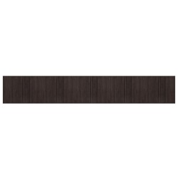 vidaXL Alfombra rectangular bambú marrón oscuro 80x1000 cm