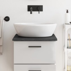 vidaXL Encimera de baño madera maciza tratada gris oscuro 40x50x2 cm