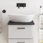 vidaXL Encimera de baño madera maciza tratada gris oscuro 40x50x2 cm vidaXL Encimera de baño madera maciza tratada gris oscuro 40x50x2 cm