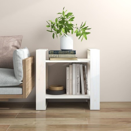 vidaXL Estantería/divisor de espacios madera pino blanco 60x35x57 cm