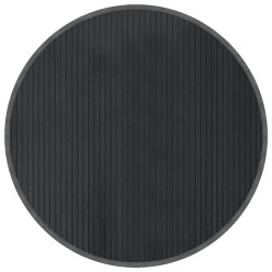 vidaXL Alfombra redonda bambú gris 80 cm