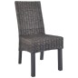 vidaXL Sillas de comedor 2 unidades ratán Kubu y madera mango marrón vidaXL Sillas de comedor 2 unidades ratán Kubu y madera mango marrón