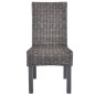 vidaXL Sillas de comedor 2 unidades ratán Kubu y madera mango marrón vidaXL Sillas de comedor 2 unidades ratán Kubu y madera mango marrón