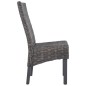 vidaXL Sillas de comedor 2 unidades ratán Kubu y madera mango marrón vidaXL Sillas de comedor 2 unidades ratán Kubu y madera mango marrón