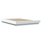 vidaXL Estructura de cama con LED madera ingeniería blanco 140x190 cm