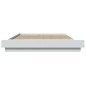 vidaXL Estructura de cama con LED madera ingeniería blanco 140x190 cm