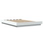 vidaXL Estructura de cama con LED madera ingeniería blanco 140x190 cm