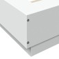 vidaXL Estructura de cama con LED madera ingeniería blanco 140x190 cm