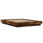 vidaXL Estructura cama con luces LED madera roble ahumado 140x190 cm