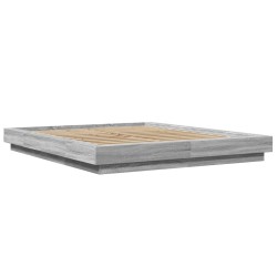vidaXL Estructura de cama madera de ingeniería gris Sonoma 150x200 cm